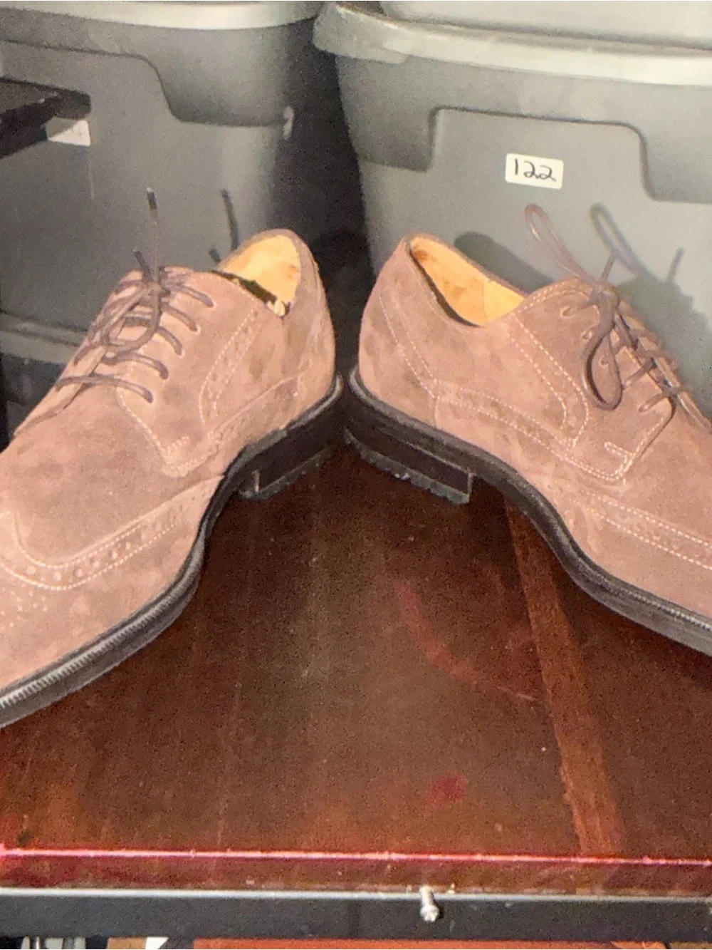 Cole Haan Brown Suede Wingtip w/Nike Air SZ 8 Oxfords(126)